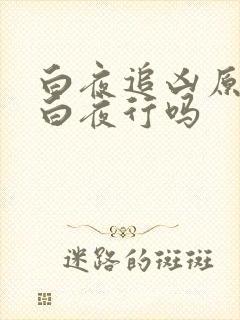 白夜追凶原著是白夜行吗