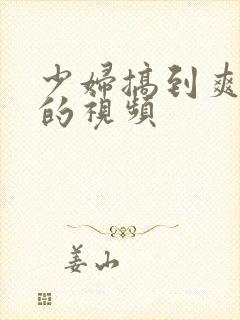 少妇搞到爽高潮的视频