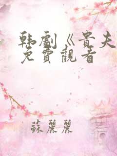 韩剧《贵夫人》免费观看