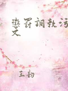 惩罚调教污文车文