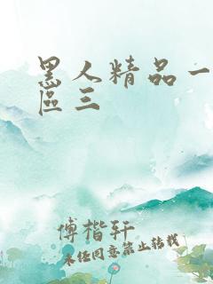 黑人精品一区二区三