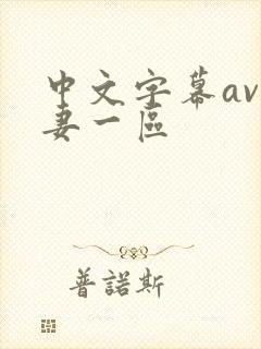 中文字幕av人妻一区