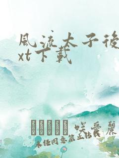 风流太子后宫txt下载