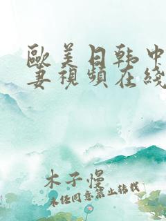 欧美日韩中字人妻视频在线播放