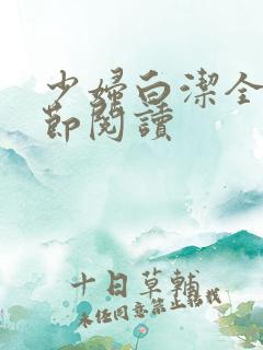 少妇白洁全文章节阅读