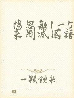 杨思敏1一5集未删减国语