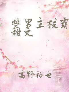 双男主校霸校园甜文