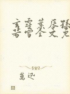 玄霆叶辰孙怡夏若雪全文免费阅读最新章节