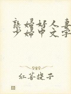 熟妇好人妻丰满少妇中文字幕