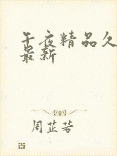 午夜精品久久久最新