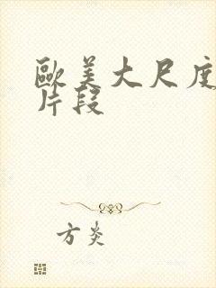 欧美大尺度激情片段