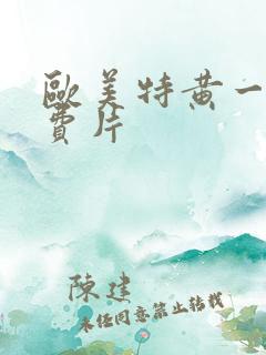 欧美特黄一级免费片