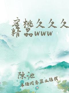 蜜桃久久久亚洲精品www