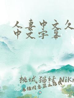 人妻中文久久久中文字幕