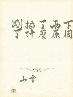 刚插了两下就软了什么原因