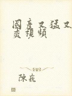 国产又猛又粗又爽视频