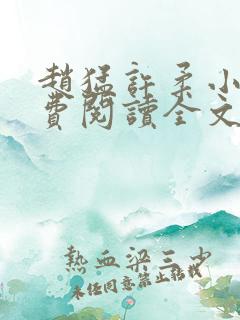 赵猛许柔小说免费阅读全文最新章节