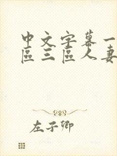 中文字幕一区二区三区人妻少妇