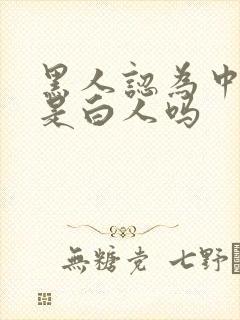 黑人认为中国人是白人吗