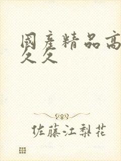 国产精品高清久久久