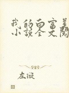 我的白富美老婆小说全文阅读免费