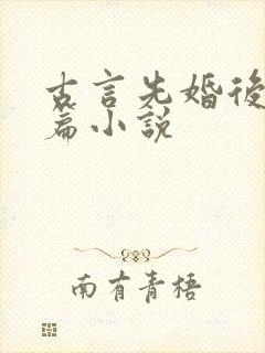 古言先婚后爱短篇小说