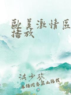 欧美激情区在线播放