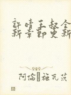 许晴王叔全文最新章节更新