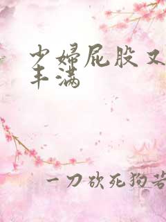 少妇屁股又大又丰满