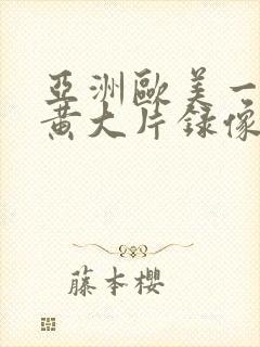 亚洲欧美一级特黄大片录像