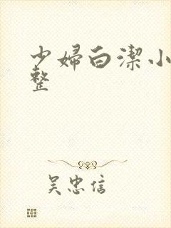 少妇白洁小说完整