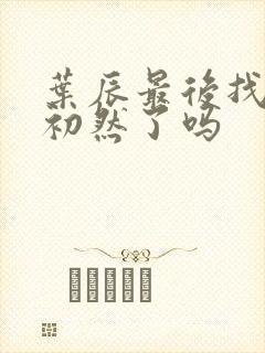 叶辰最后找到萧初然了吗