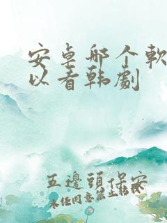 安卓哪个软件可以看韩剧