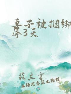 妻子被捆绑被淫辱3天