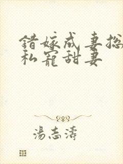 错嫁成妻总裁的私宠甜妻