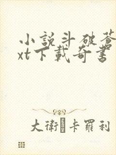 小说斗破苍穹txt下载奇书网