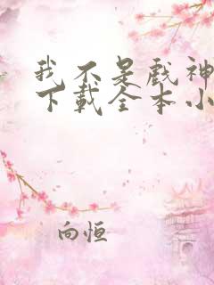 我不是戏神免费下载全本小说