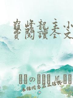 巅峰龙主小说免费阅读全文无弹窗