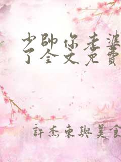 少帅你老婆又跑了全文免费