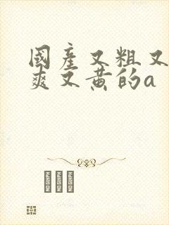 国产又粗又猛又爽又黄的a