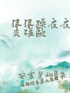 狠狠躁夜夜躁人爽碰欧