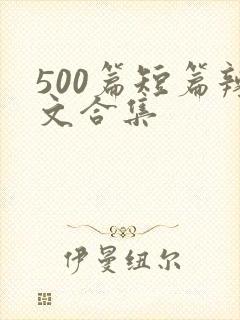 500篇短篇辣文合集