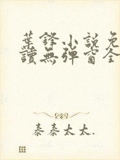 叶锋小说免费阅读无弹窗全文