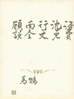 顾南行沈洛棠小说全文免费阅读全文