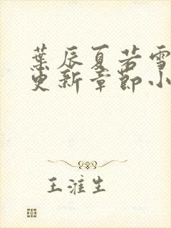 叶辰夏若雪最新更新章节小说