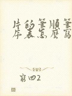 片的笔顺笔画顺序表怎么写