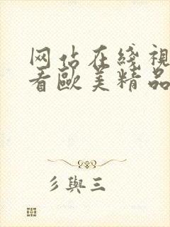 网站在线视频观看欧美精品日韩