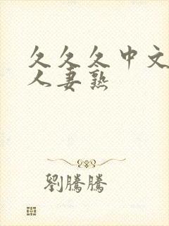 久久久中文字幕人妻熟