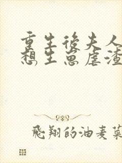 重生后夫人她只想生崽虐渣