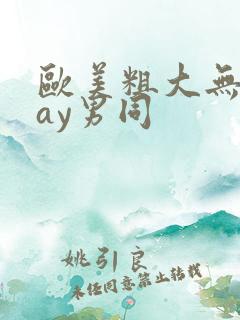 欧美粗大无套gay男同